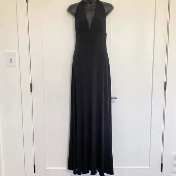 Dresses & Skirts - Halter Neck Stretchy Long Maxi Formal Tie Back Cocktail Dress Women's Size Small